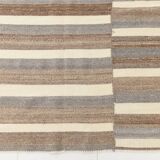 8x10 Brown Beige Rug For Living Room Kilim Rug, 226x306Cm