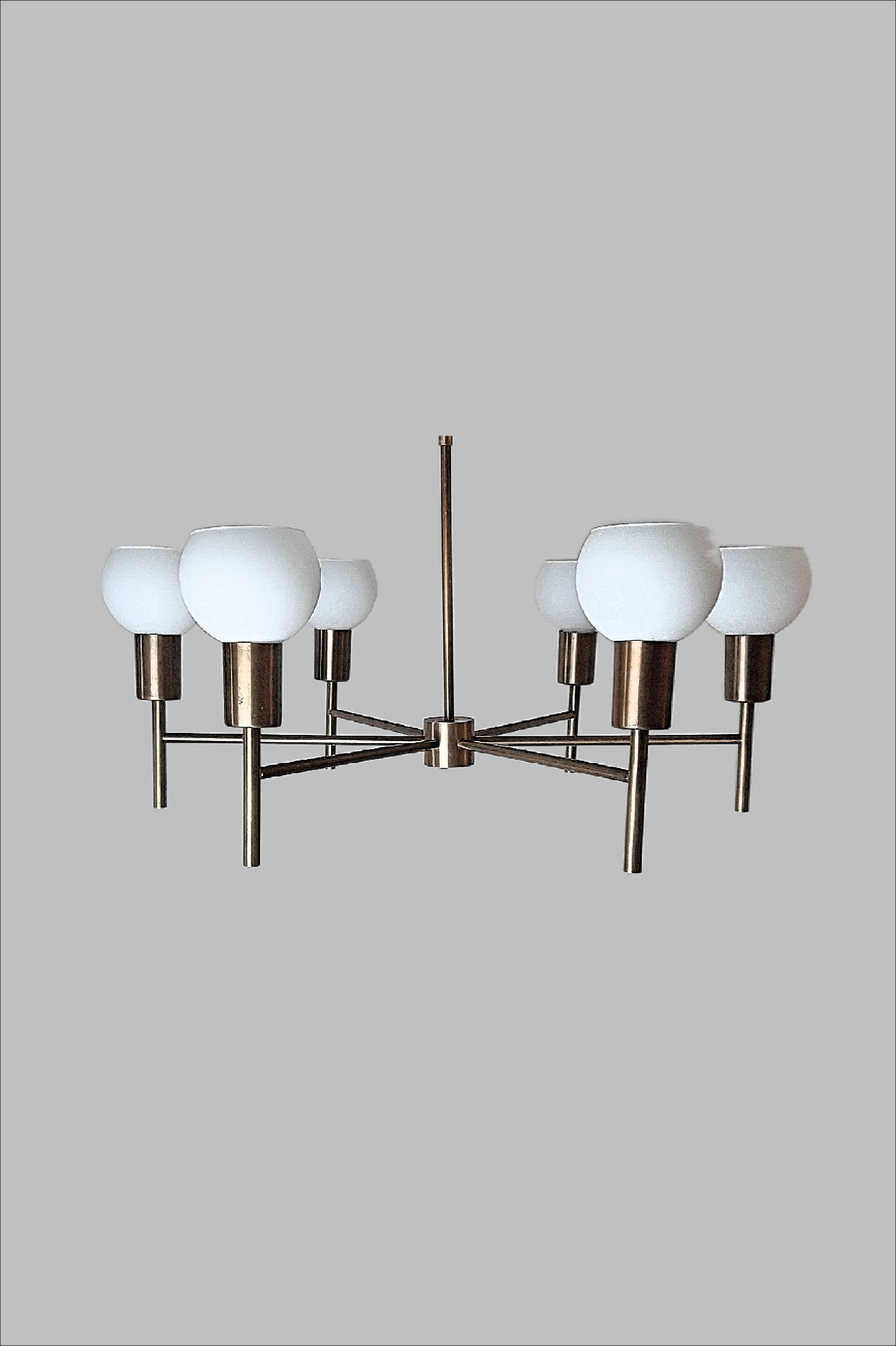 Mid century modern chandelier 6 cups