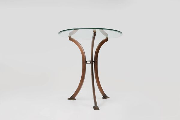 Table d'appoint Hollywood Regency par Belgo Chrom, Belgique vers 1980