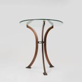 Table d'appoint Hollywood Regency par Belgo Chrom, Belgique vers 1980