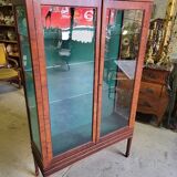 Showcase 2 doors 3 floors glazed mahogany