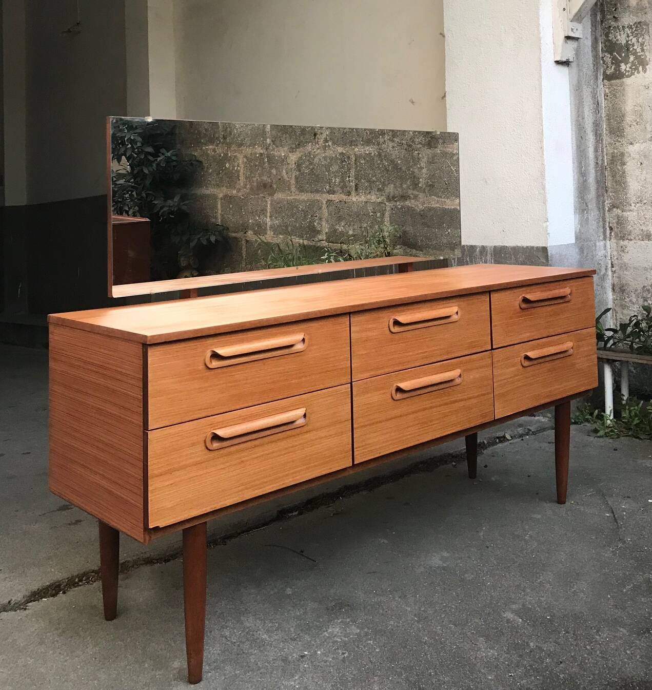 Teak enfilade, Schreiber edition from the 1960s/70s.