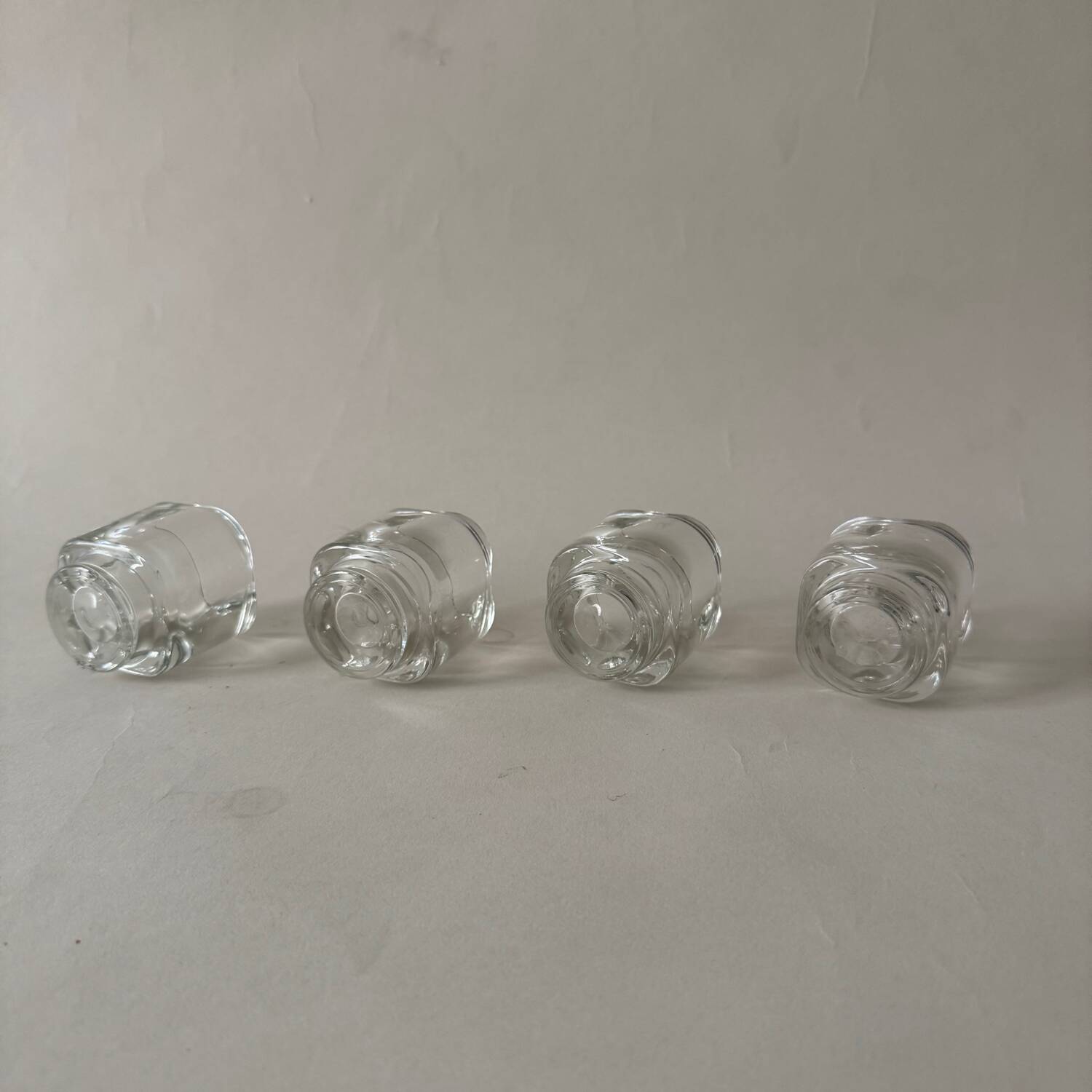 Glass candle holders by Joe Colombo for Arno Italy 1960s