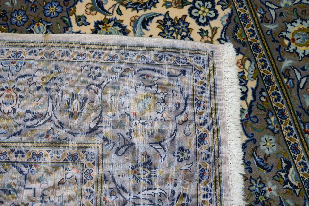 Vintage persian hand-woven keshan carpet ,240x141