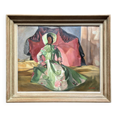 Tableau post-impressionniste Henri Walbert, huile sur toile 1920