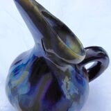Enamelled ceramic pitcher - artist to identify