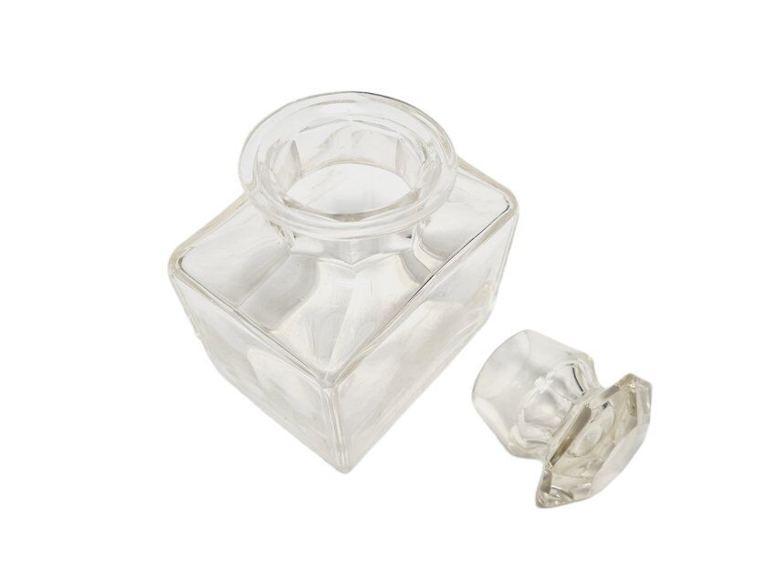 Biedermeier crystal tea box, Germany, 1890s