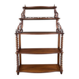 Large Carved Mahogany Shelf, 19th Century