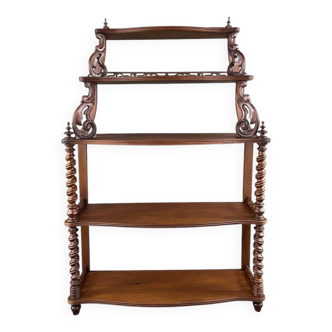 Grande Etagère En Acajou Sculpté , XIXe Siècle