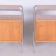 Bauhaus Chrome Bedside Tables attributed to R. Slezák, Former Czechoslovakia, 1930s, Set of 2