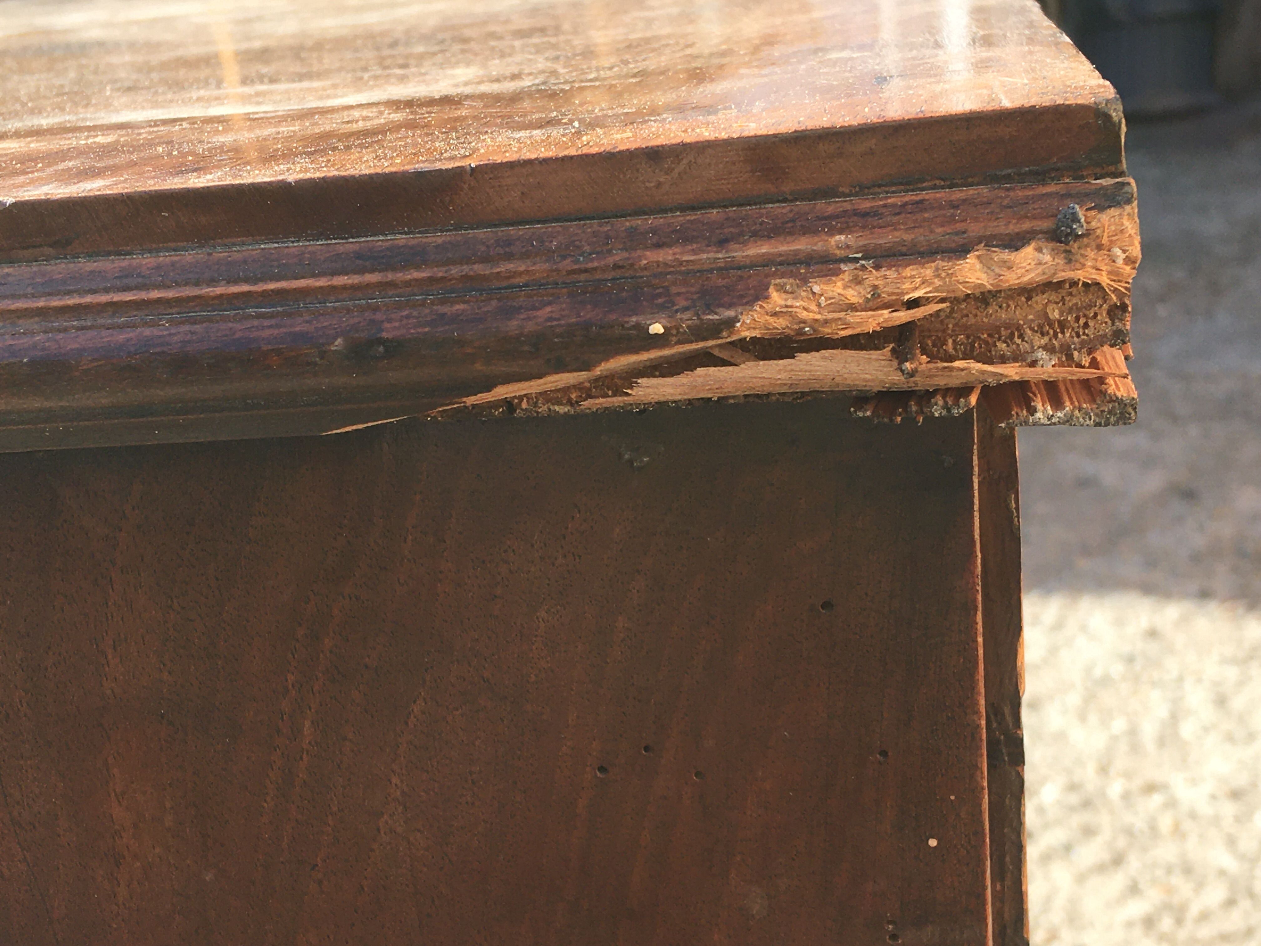 Old parisian buffet in fir