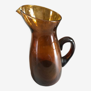 Vintage amber glass decanter
