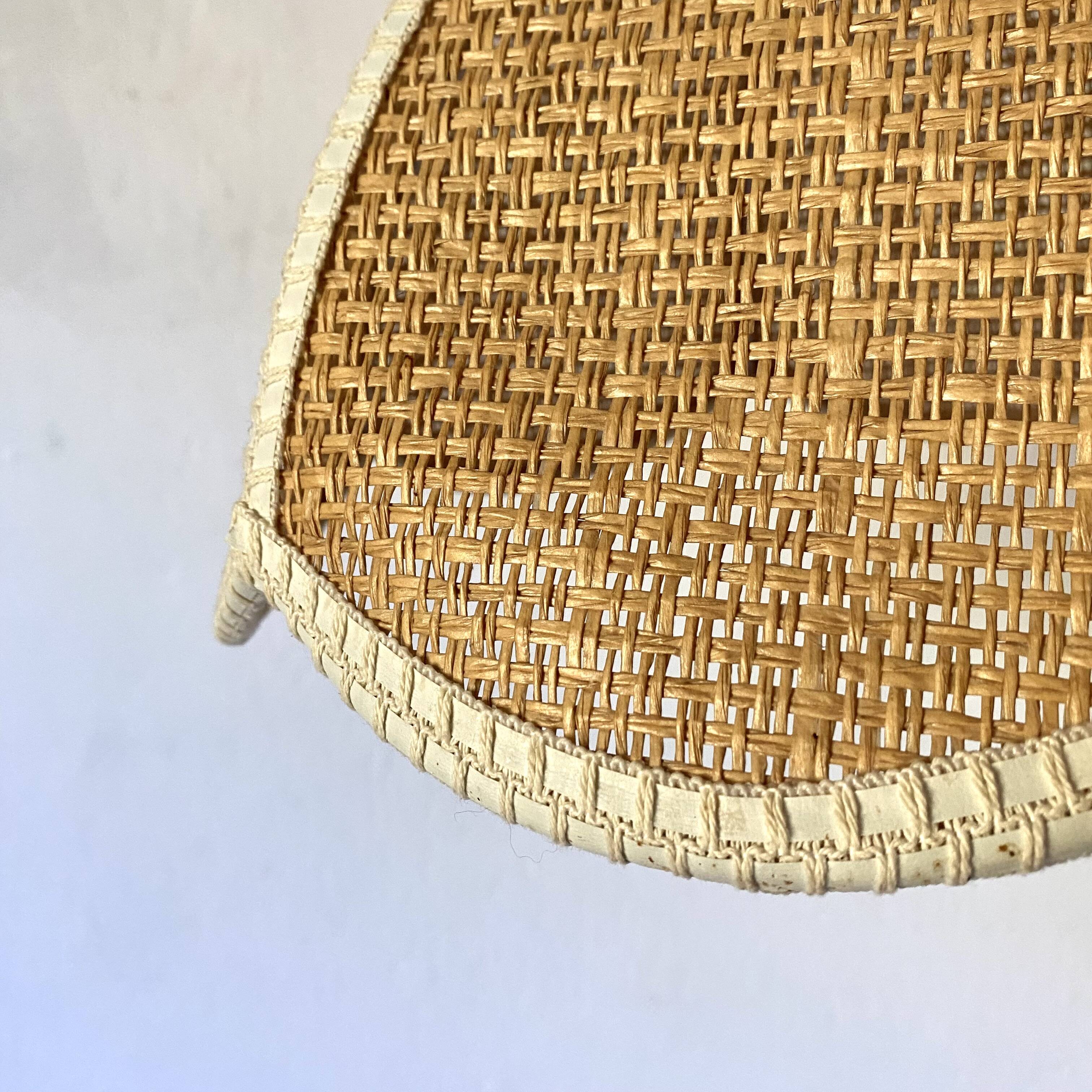 Vintage lampshade to hang in canework