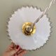 Vintage lampshade pendant light in white opaline