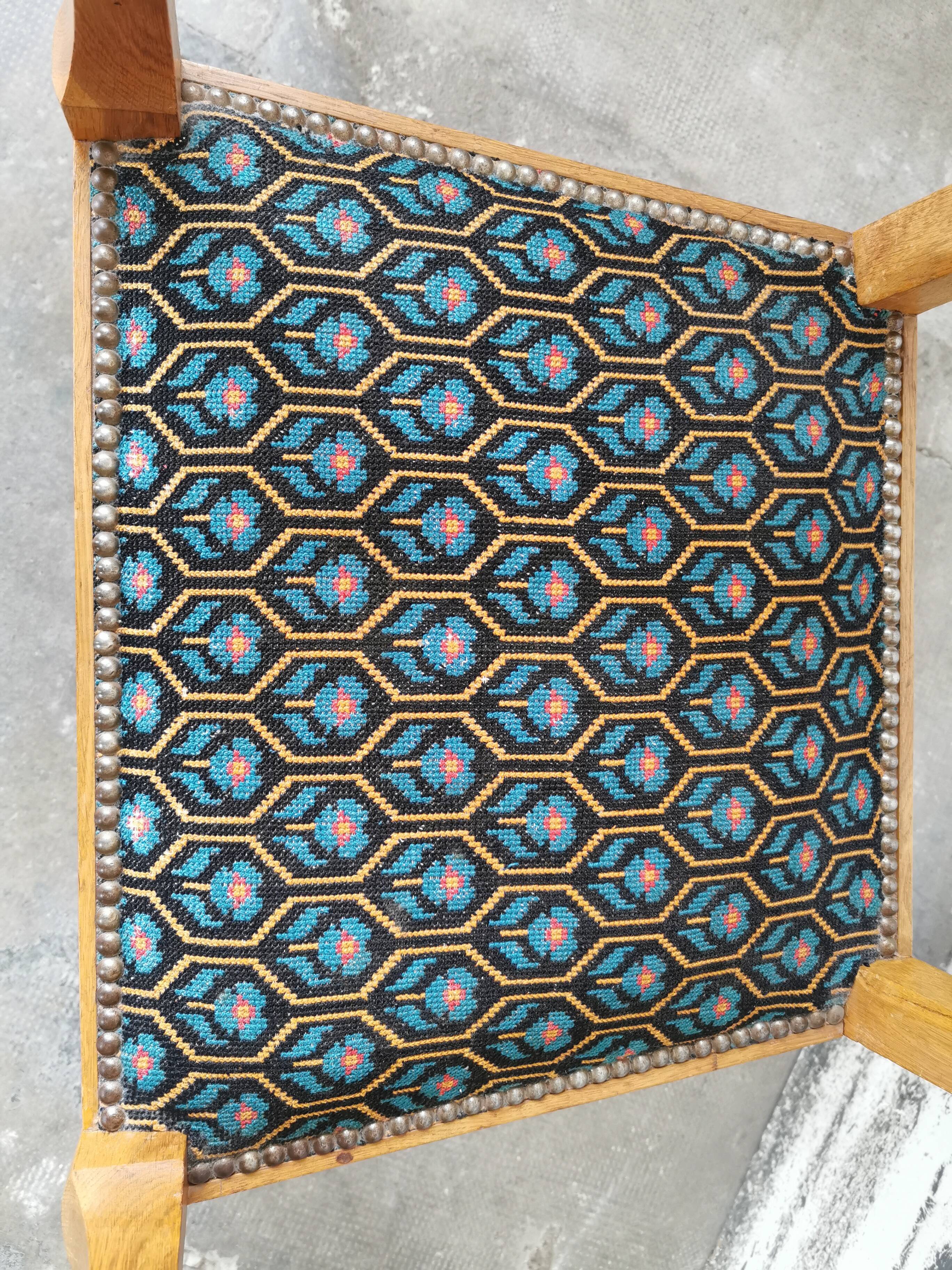 Art deco oak armchair 1940/1950