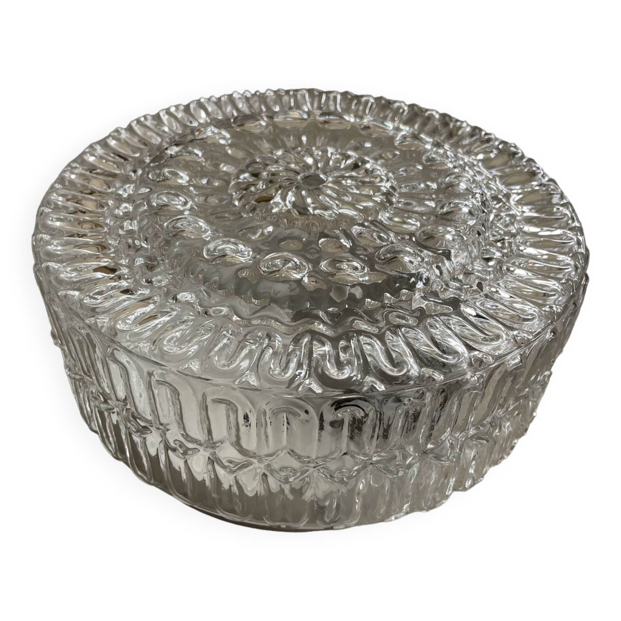 Plafonnier en verre vintage