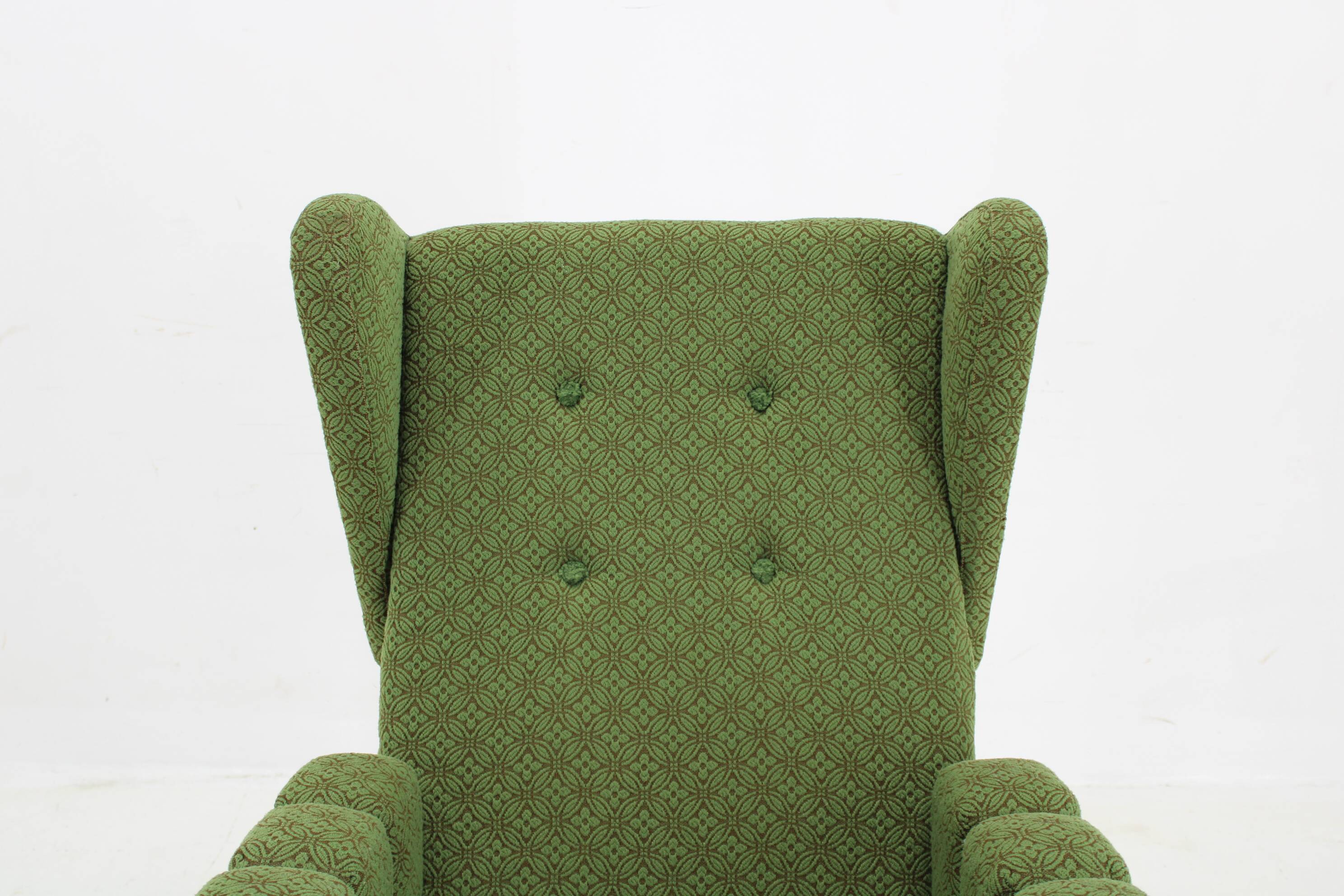 1970s Large Rare Brutalist Rocking Chair, Czechoslovakia