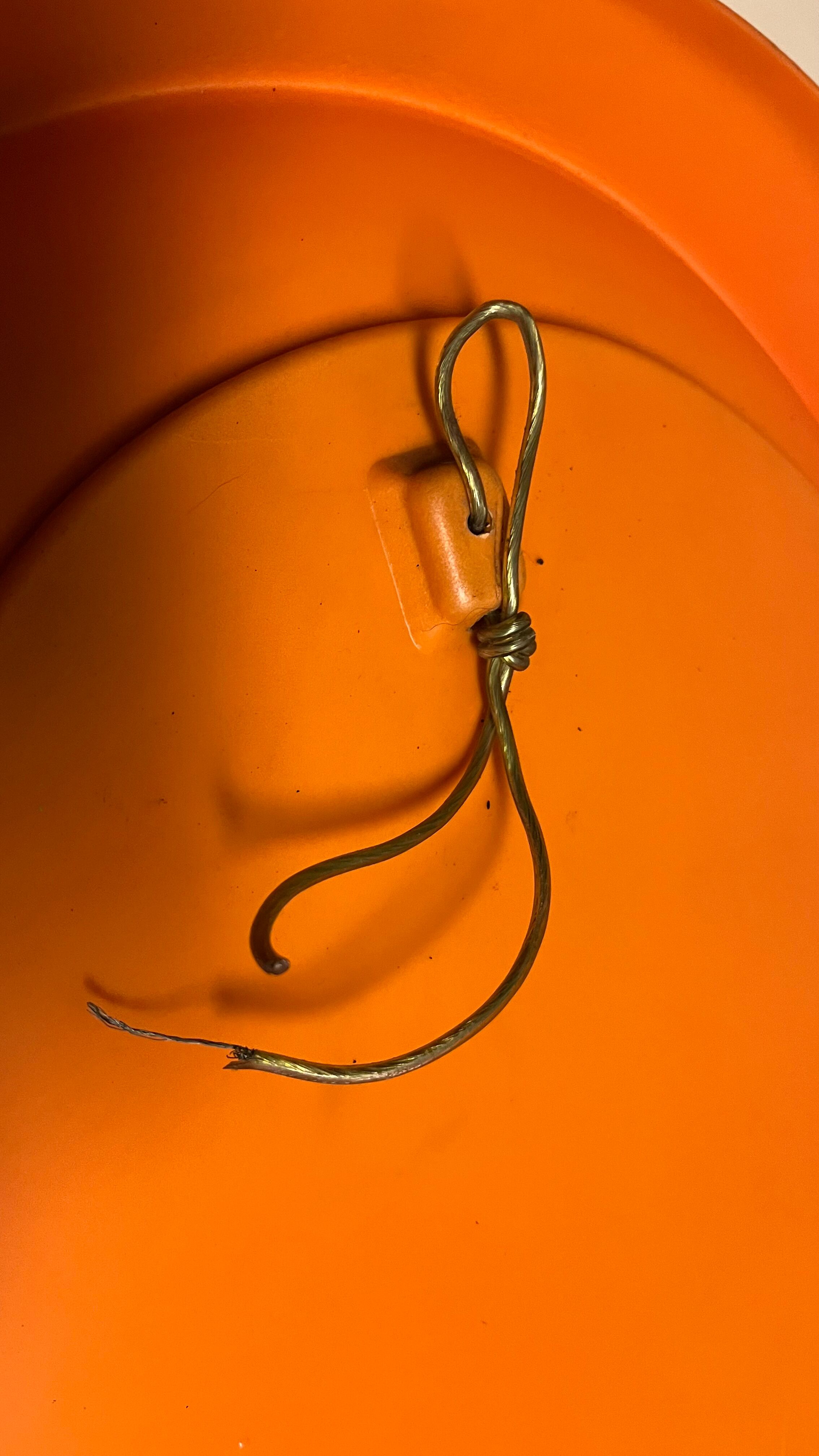 Miroir ovale orange