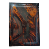 Lucite plexiglass tray in tortoiseshell style