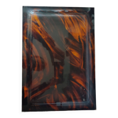 Lucite plexiglass tray in tortoiseshell style
