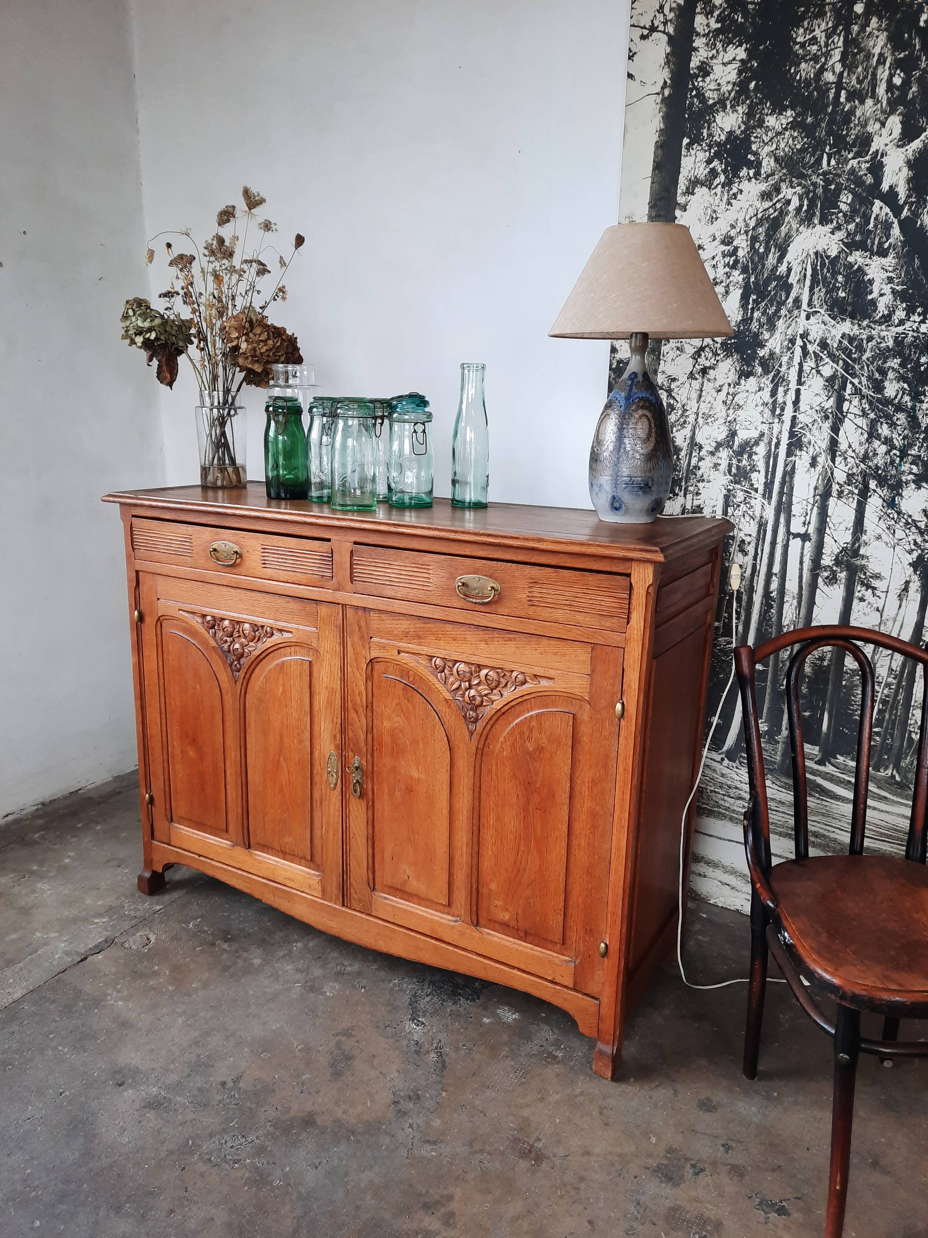 Parisian oak sideboard