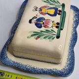 Beurrier en Faïence de Quimper, motif traditionnel, 19 cm