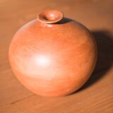 Pair of 1980s-90s Terracotta Vases – Minimalist Organic Shapes