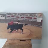 Peiture scene de corrida Andre Chatenet
