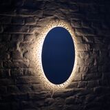 Emil Stejnar, backlit oval mirror 45x70cm