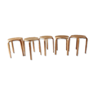 5 Frosta stools, vintage Ikea
