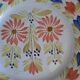 Old flat plate faience hb quimper hand-painted floral decoration