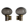 Pair of grey glass and chrome wall lights from the mid-century by N Leuchten, 1960s, Germany.