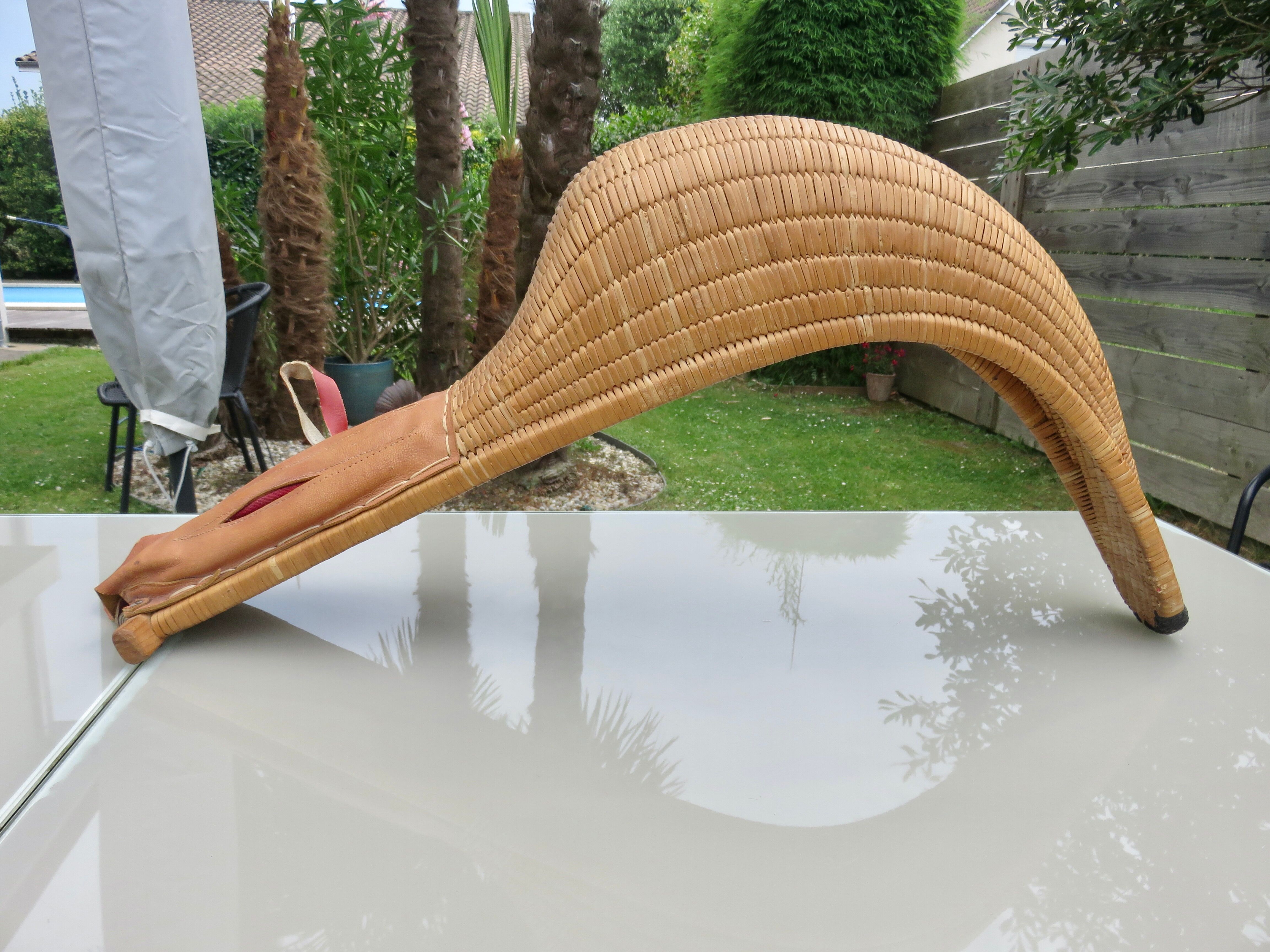 Old chistera, large glove, 65cm, Basque Country