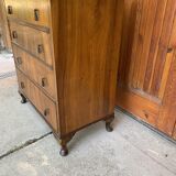 Antique walnut bedroom chest of drawers