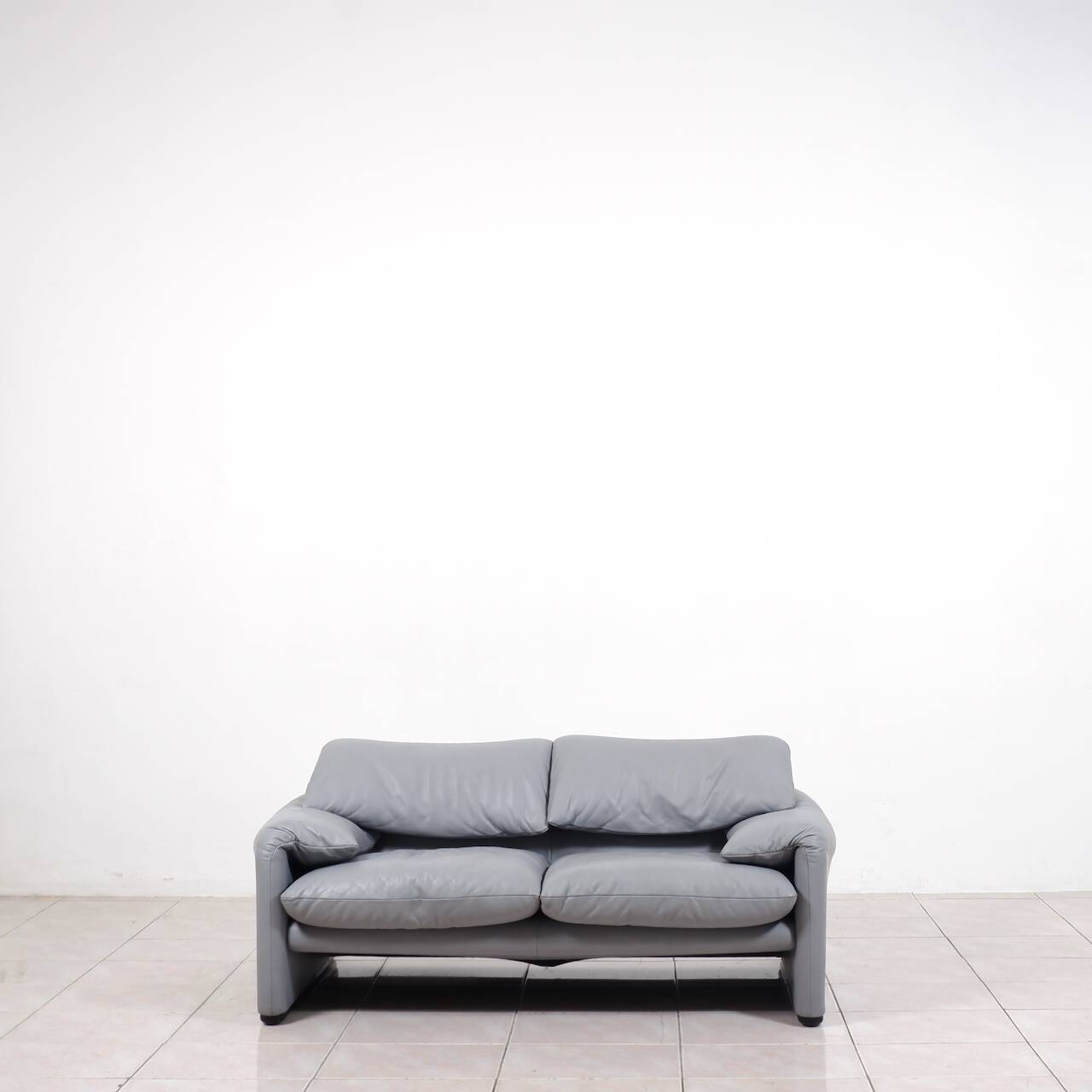 Ensemble de sièges en cuir « Maralunga » de Vico Magistretti pour Cassina