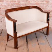 Biedermeier Seating Set in Walnut and Ebony, Austria, 1820s, Set of 3