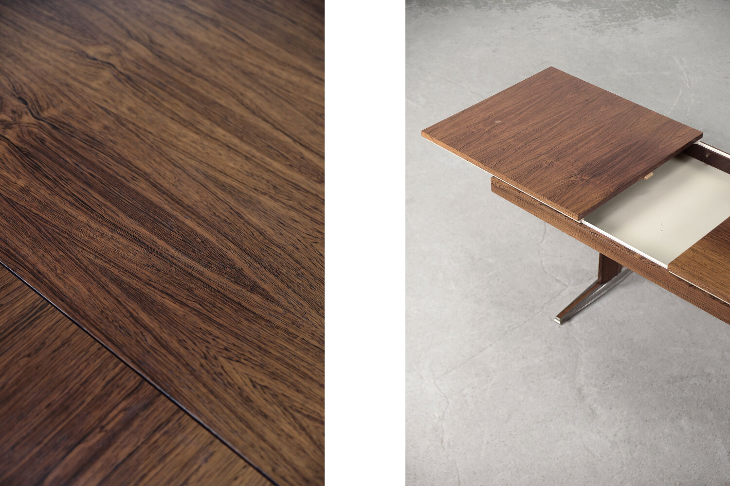 German rosewood adjustable table from e.m.ü, 1960s