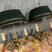 Pair of Empire sconces with gilded bronze swans circa 1880