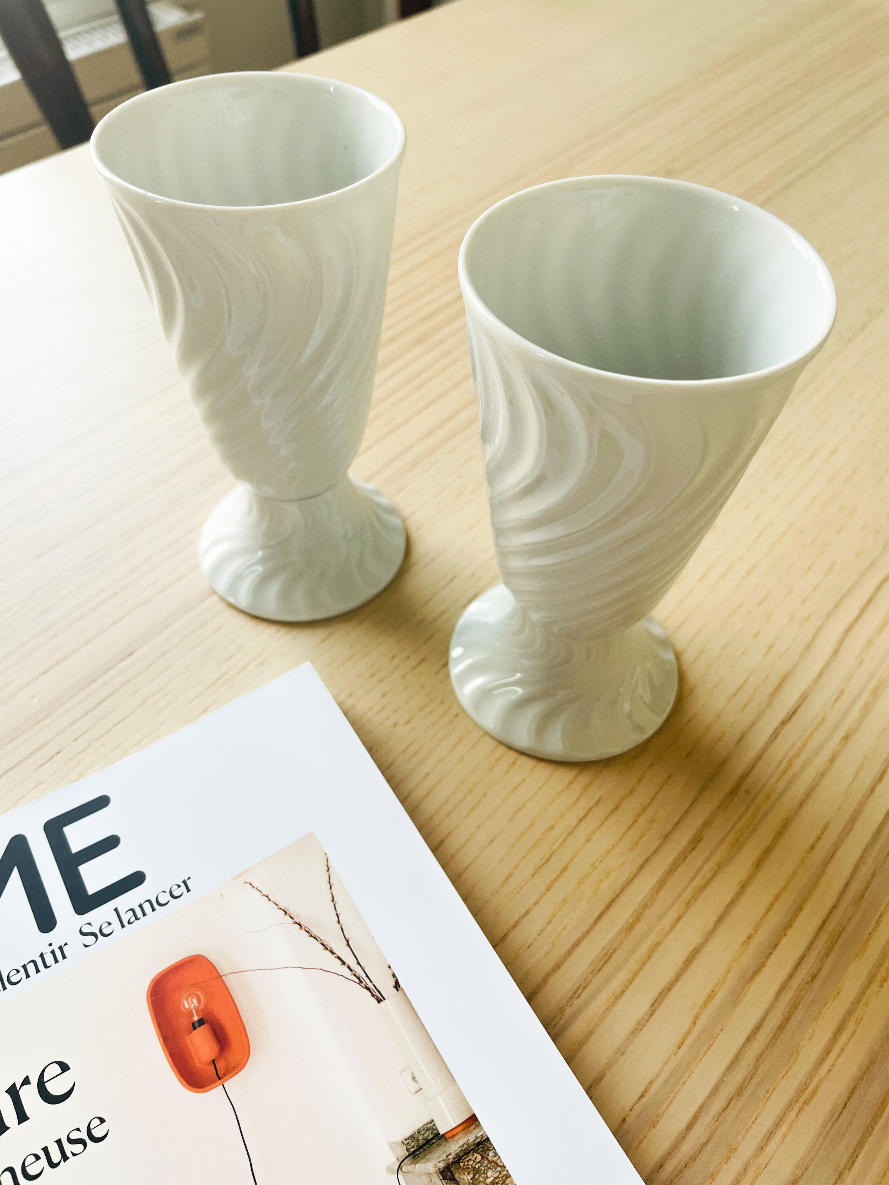 Set of 2 porcelain mazagrans