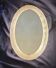 Erco large oval wall light with mirror in melted ice acrylic, 1970s