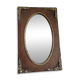 Oval and gold Art Deco mirror