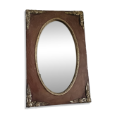 Oval and gold Art Deco mirror