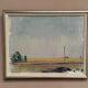 Original Mid Century Swedish Oil on Panel – “Landscape” by Unknown Artist