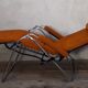Deckchair Lama chrome vintage fabric