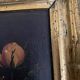 Pair of still lifes, oils on cardboard, late 19th century, bouquets of flowers