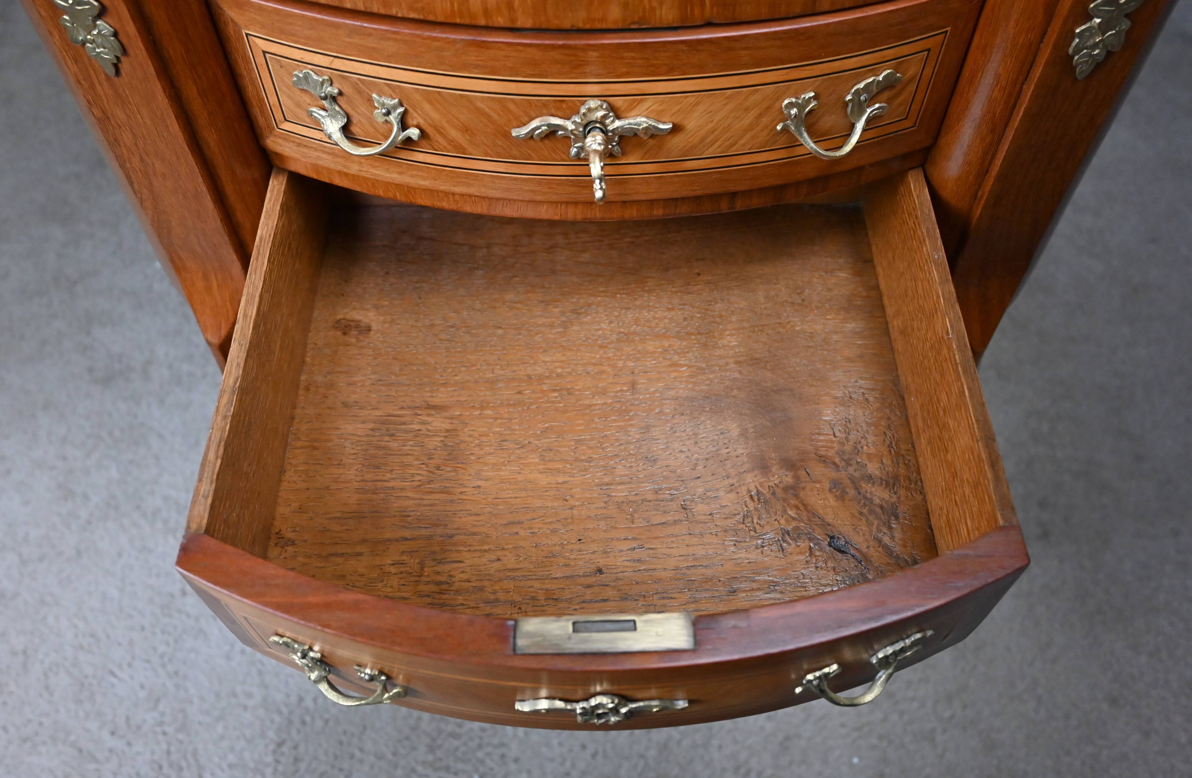 Petite Commode Coiffeuse en Acajou, style Transition – 1940