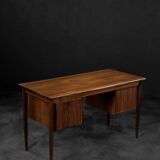 Bureau vintage classique scandinave moderne en bois de teck avec tiroirs, 1960s