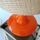 Mid Century Orange Ceramic Floor or Table Lamp 1960S Vintage Home