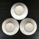 Set of 3 white slip bowls