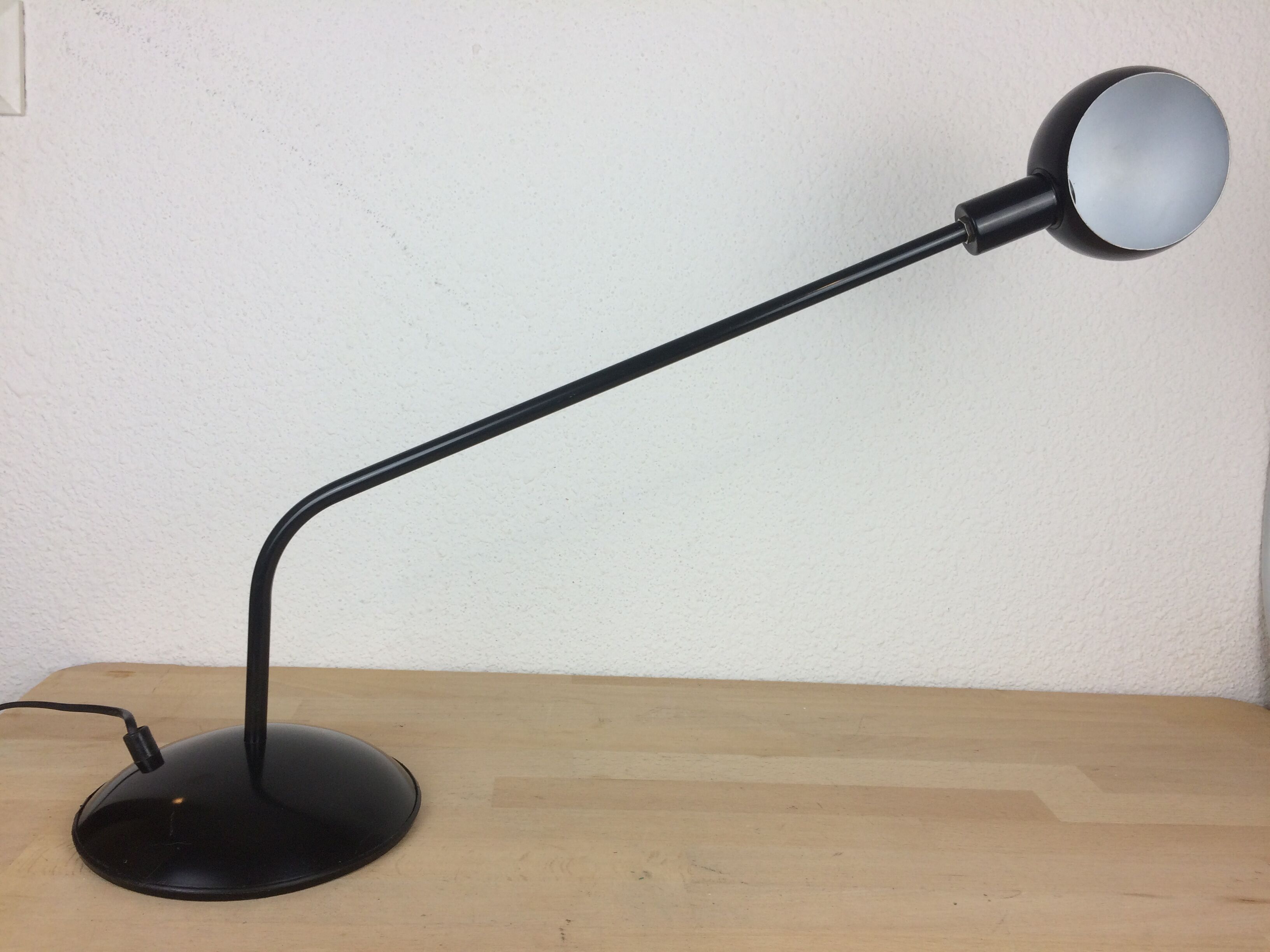 Black 70s/80s eyeball desk lamp